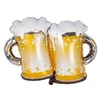Image de ballon aluminium chopes bière mousse 50x65cm jaune - 23245