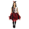 Image de Costume arlequin avec froufrou - noir, rouge - adulte - S/M - S/M PTIT CLOWN