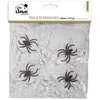 Image de Toile d'araignée décorative blanche de 113grs + 6 araignées pour la fête d'Halloween (x1) REF/32000