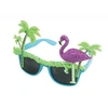 Image de Lunettes Paillettées Flamant Rose Et Palmier - Multicolore