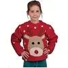 Image de Pull rouge Renne de Noël pour enfant fille/garçon, taille 7/9 ans REF/48131