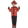 Image de Costume enfant garçon en chinois noir, rouge et doré or 5/6 ans (x1) REF/55011- Ptit clown