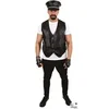 Image de Gilet de biker - Motard - Sans manche - Imitation cuir - Noir - Déguisement - Taille