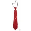Image de Cravate à sequins - Rouge - Déguisement - Clown - Fête - Ajustable -