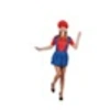 Image de Costume plombier rouge et bleu en taille adulte pour femme L-XL (x1) REF/60621 - ptit clown