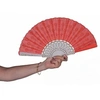 Image de Eventail Tissu Et Plastique Rouge 45cm - Rouge - Unique