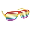Image de 1 Paire de lunettes barreaux arc-en-ciel multicolore REF/62838 Accessoire de déguisement festif