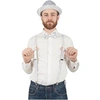 Image de 1 Set de 3 accessoires Disco/année 80: chapeau, bretelles et noeud papillon en sequins argentés REF/66680