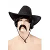 Image de Chapeau Imitation Nubuck Cow Boy Avec Surpiqures - Noir - Noir - Unique