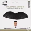 Image de Fausse moustache - Déguisement - Accessoire - Autocollant - Noir