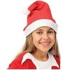 Image de bonnet père noël traditionnel feutre rouge enfant - ptitclown 90840