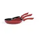 Image de Set de 2 poêles aspect pierre MEN124RC Rouge chili