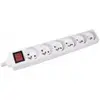 Image de Multiprise 6 prises avec interrupteur blanche - 4,0 m