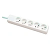 Image de Multiprise 5 prises sans interrupteur blanche - 1,5 m