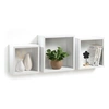 Image de Lot de 3 Etagères Murales "Cube" 30cm Blanc