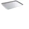 Image de lot de 3 plateaux rectangulaires jetables en carton 28x42 cm argent