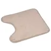 Image de Tapis contour wc 45x45 cm uni Taupe 100% Microfibre