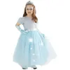 Image de Deguisement Princesse Lumineuse Sequins + Access Bleue 7-8 Ans Pour Enfant