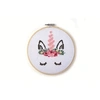 Image de Kit Tambour a Broder Licorne en Bois