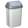 Image de Poubelle couvercle basculant 25 l gris aluminium et plastique ps25