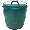 Image de Poubelle compost 16L - Verte - Couvercle - Anse métal - Résistante au froid