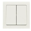 Image de Double interrupteur va-et-vient saillie complet Besto, blanc