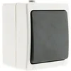 Image de - Bouton poussoir Aquae étanche en saillie IP54 - Blanc et Noir