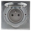 Image de Prise de sol 16A 2P+T finition alu brossé - IP55 simple -