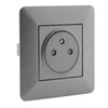 Image de Lot de 5 prises affleurantes 2P+T 16A titanium - Zenitech