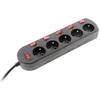 Image de Multiprise Filaire, 5 Prises Noir