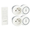 Image de - Pack de 2 prises 2300W + télécommande - Blanc - Bolea