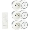 Image de - Pack de 3 prises 2300W + télécommande - Blanc - Bolea