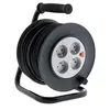 Image de - Enrouleur 4 prises 16A câble 3G1,5mm² 20m + coupe-circuit - Noir