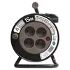 Image de - Enrouleur ménager 4x2P+T - 15m 3G1mm² - Taupe