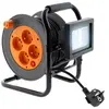 Image de - Enrouleur électrique 4 x 2P+T + projecteur LED 15m - Orange