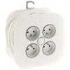Image de - Enrouleur domestique 4x16A 2P+T fiche extraplate 3G1mm² 7m - blanc
