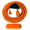 Image de - Prolongateur Jardin 2x1,5mm² 25m + 1 boîtier étanche + support mural - Orange