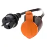Image de - Rallonge étanche 2P H05VV-F 2x1,5mm² 10m avec clip de fixation - orange
