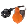 Image de - Rallonge étanche 2P H05VV-F 2x1,5mm² 25m avec clip de fixation - orange
