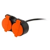 Image de Zenitech - Rallonge étanche 2 prises avec clapet orange 2P+T H07RN-F 3x1,5mm² 10m