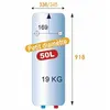 Image de Chauffe eau électrique blindé petite capacité RISTRETTO - Monophasé - 50 litres sur évier - Puissance : 2000 W - Ø 338 mm - Haut. 918 mm