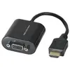 Image de exertis Connect - Câble adaptateur - HDMI mâle pour HD-15 (VGA) femelle fileté - 13 cm - noir - support 1080 p 60 Hz