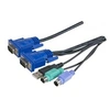 Image de - Câble clavier / vidéo / souris (KVM) - HD-15 (VGA) (M) pour USB, PS/2, HD-15 (VGA) (M) - 5 m - vis moletées