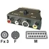 Image de - Adaptateur audio/vidéo - S-Vidéo / vidéo composite - 4 broches mini-din, RCA pour SCART mâle