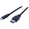 Image de exertis Connect - Câble USB - 24 pin USB-C (M) pour USB type A (F) - USB 3.2 Gen 1 - 50 cm - noir