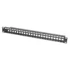 Image de Panneau 1U 24 ports UTP keystone avec support cables