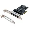 Image de Carte pcie 4X Switch 4 ports Gigabit + low profile