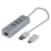 Image de Adapt. USB 3.0 metal Gigabit + HUB + Convert. USB Type C