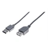 Image de generic - Rallonge de câble USB - USB (M) pour USB (F) - USB 2.0 - 5 m - gris