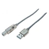 Image de Cordon USB 2.0 type A / B transparent - 3,0 m
